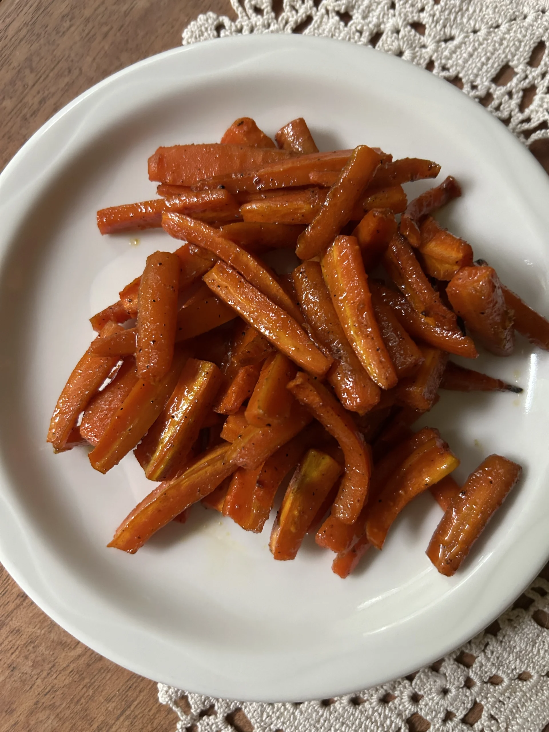 maple cream glazed carrots