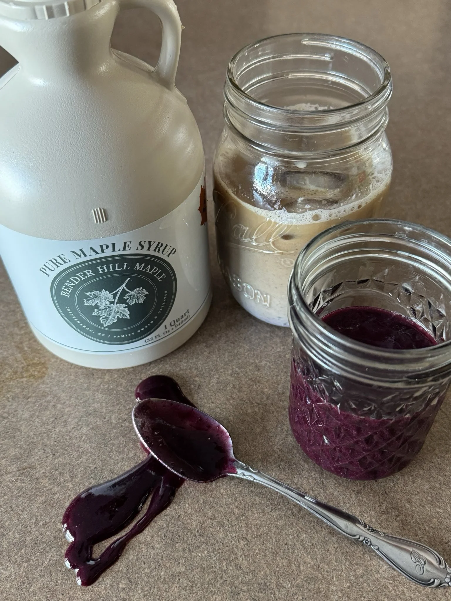 maple blueberry simple syrup (great for lattes)
